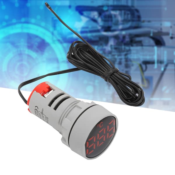 Easy-to-Install Digital Temperature Meter, Versatile Thermometer Indicator with Reliable Performance and Flame-Retardant Plastic