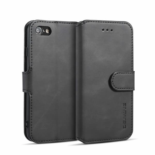 iPhone 7/8 matkapuhelinkotelo PU-nahka Musta