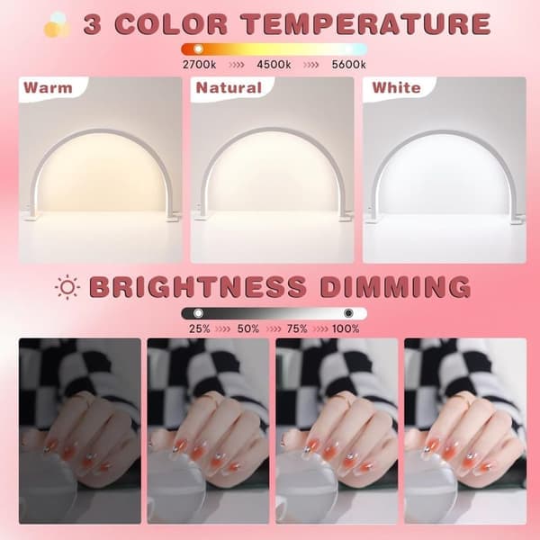 [LCS]|HH| Half-Moon Nail Beauty Lamp - LED Desk Lamp (White)