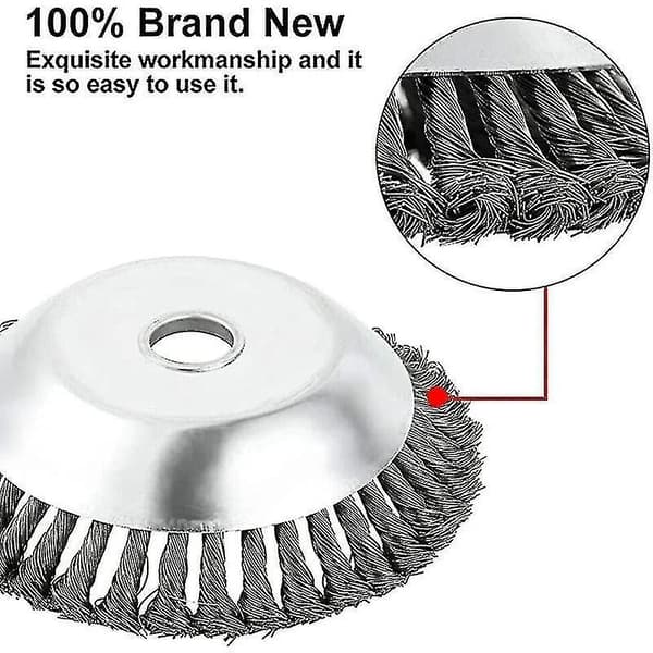 150 mm ståltrådbørste hage ugressbørste gressklipper gresstrimmer trimmer børste skjæreverktøy hage gresstrimmerhode ugressbørste 6 tommer