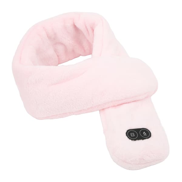 Intelligent USB Heated Scarf with Massage Function for Men and Women Daily Use Pink