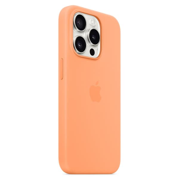 Magnetisk silikonecover til iPhone 15 Pro Max - MagSafe-kompatibel Orange[JUN] iPhone 15 Pro Max Orange iPhone 15 Pro Max Orange