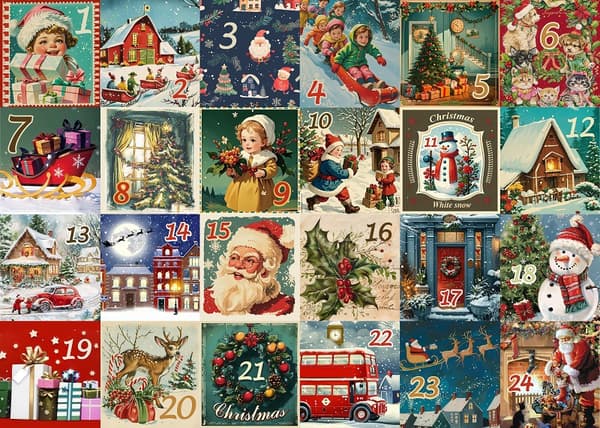 Jule Blind Box Nedtellingskalender Puslespill Jule Adventskalender