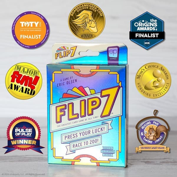 Flip 7 | Partyspel | Ålder 8 | 3 Spelare | 20 Minuters Speltid, Nytt