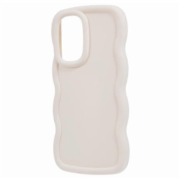 Compatible Case for Samsung Galaxy A16 4G / 5G TPU Protective Phone Cover Unique Wavy Frame White White