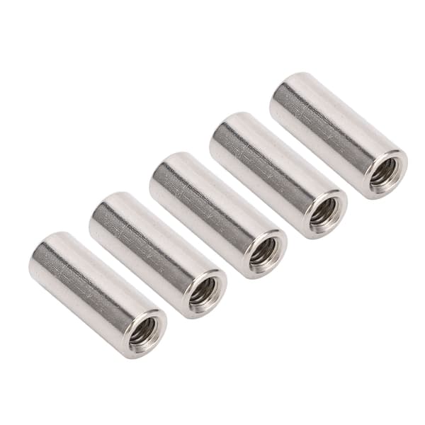 20 kpl M6x1.0 ruostumattomasta teräksestä valmistettua pyöreää liitosmutteria 10 L25mm kierreholkkitankoliitosmutterit