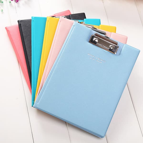 A5 Waterproof Writing Pad File Folder Document Holder School Office Stationery Supplies Random Color[ht]