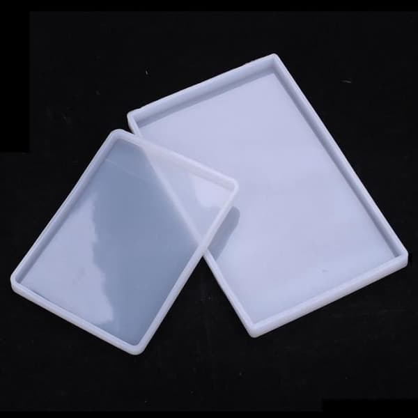 25 cm x 15 cm rektangulær silikoneform af epoxyharpiks, kan bruges til urtepotter, dækkeservietter
