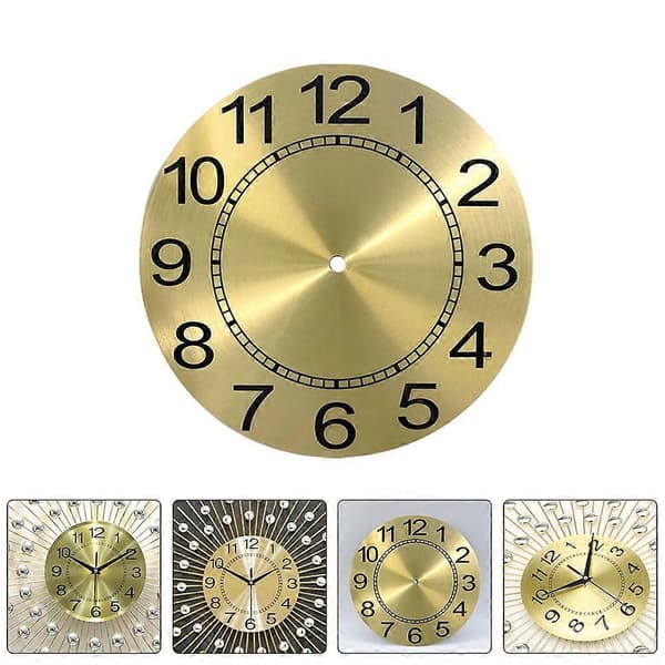 Round Aluminum Dial with Roman Numerals, Replacement, DIY Wall Clock Panel, 9.55 x 9.55 x 0.04 inches