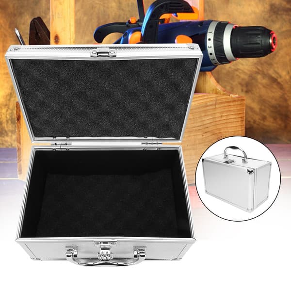 Dustproof Carrying Case with Spacious Interior, Portable Aluminum Alloy Storage Box, Multifunctional Design with Protective Sponge Lining