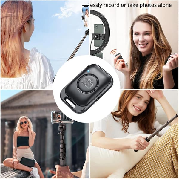 Remote Control for Phone, Wireless Camera Selfie Button Shutter Clicker Durable Portable Style, for Smartphones, Tablets, Hands-Free Photography