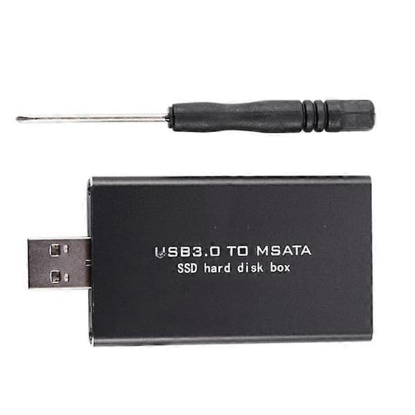 MSATA til USB USB 3.0 til MSATA SSD-kabinet USB3.0 til MSATA-etui Harddiskadapter M2 SSD Ekstern