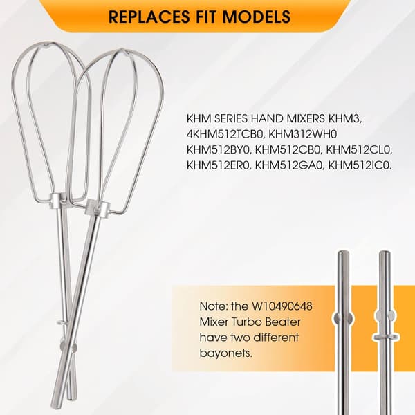 Håndmixerpiskeris tilbehør til KitchenAid W10490648, KHM5APWH7, PS4082859