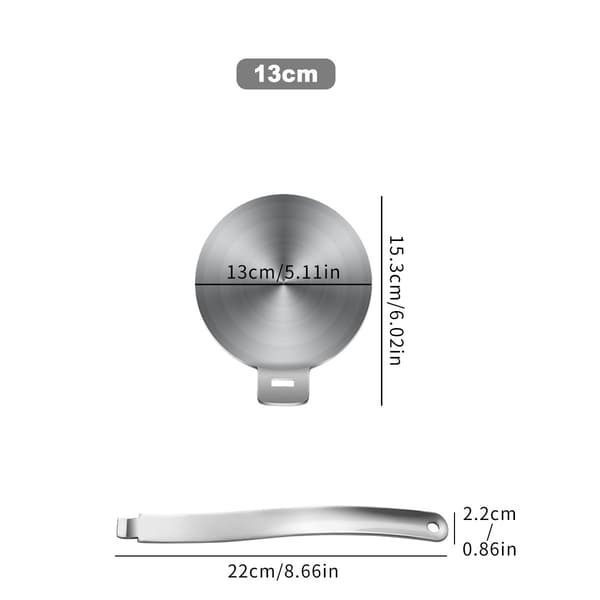 Induktionsadapter 13 cm, induktionsplade til mokkakander og pander på induktionskogeplader