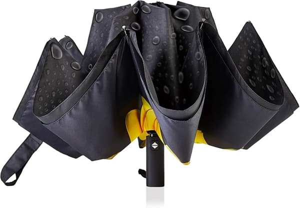 Reverse Umbrella Double Layer Automatic Folding Umbrella Windproof and UV Protection for Travel Outdoor Men and Women