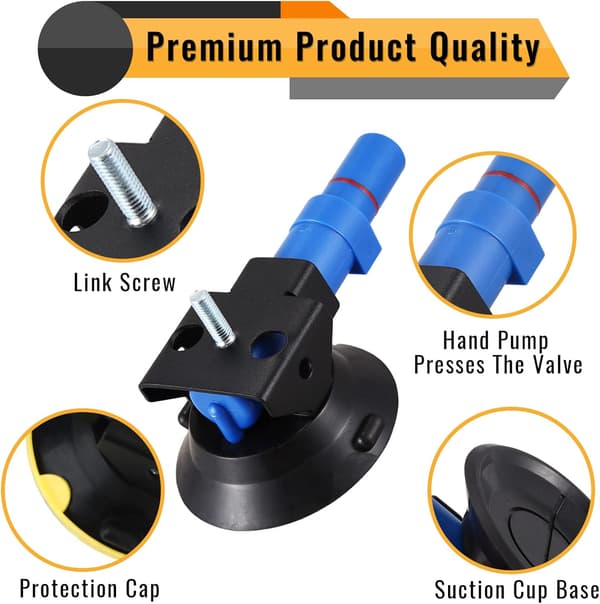 (3\") Paintless Dent Removal Tool, Hand Pump Suction Cup, 3\" Heavy Duty Dent Puller for Car Body Damage.