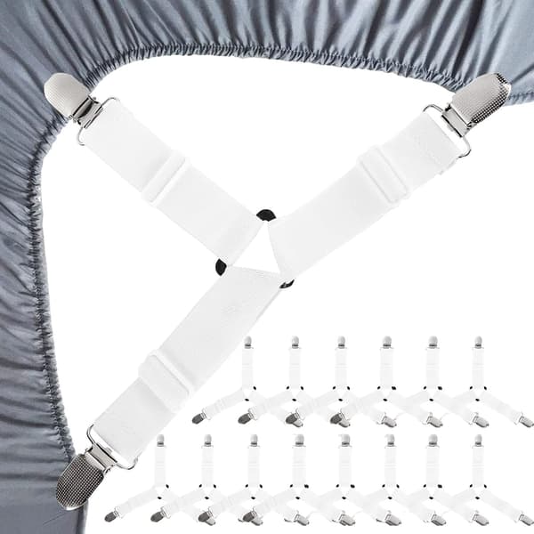 Triangle Design Stability, Sheet Holders for a Smooth Bedding Experience, Adjustable Elastic Fasteners for Your Bedding Needs