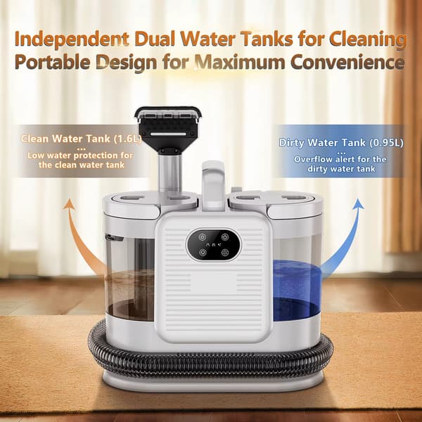 C988 1650W 15KPa Steam Cleaner - Portable Extractor for Sofa, Carpet, Bed, Car Seat, 4 Modes
