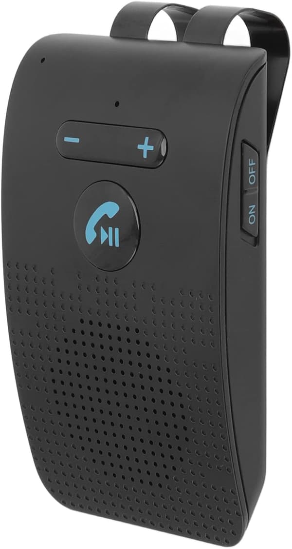Handsfree Bluetooth Speaker for Car - Car Speaker with Sun Visor Clip, Automatic Power On, 10 Hours Talk Time