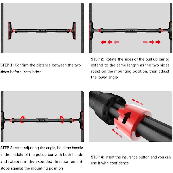 Justerbar Pull Up – PVC, slidstærk – til kontor – 90cm
