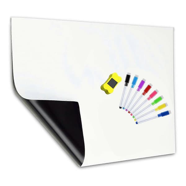 Magnetic whiteboard A3 for refrigerator, for home, kitchen, menu, meal plan, shopping list, reminders