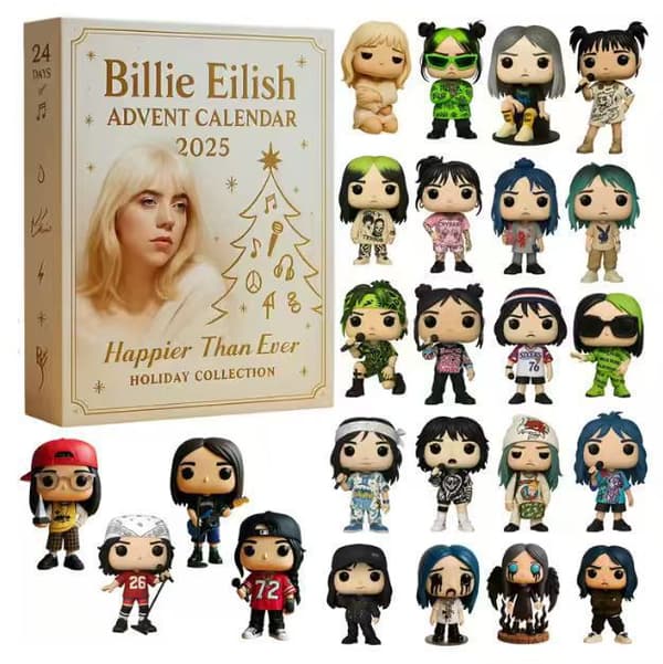 Billie Eilish Julekalender 2025 – 24 Dage 2D Akryl Julekalender Legetøj & Gave
