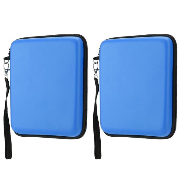 Portable 2DS Blue Protective Case with EVA Hard Shell and Lanyard - Set of 2