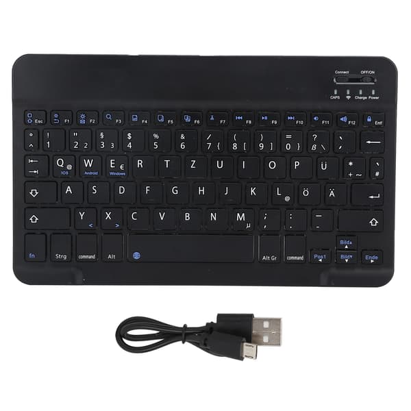 Portable Ultra-thin 10-inch Wireless Bluetooth Keyboard for Tablet, Phone, and Computer