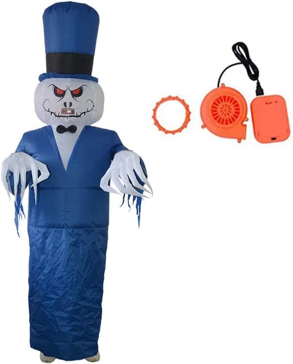 Blå Spøgelse Oppustelig Kostume til Voksne/Unge Halloween Cosplay Kostume (Højde 149-195 cm)