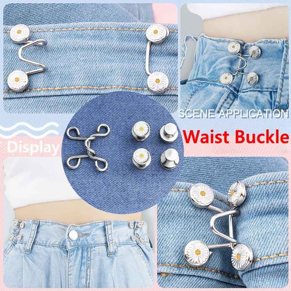 Nail-free Waist Buckle, Removable Adjustment Button for Jeans 27mm