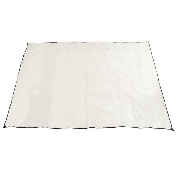 Stainless Steel Awning Cloth 2x3m Rectangular Awning with Four Ropes for Courtyard Lawn Garden White
