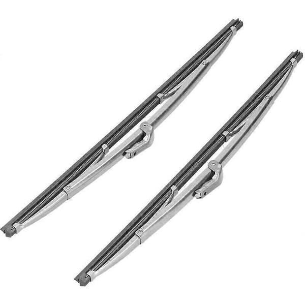 Universelle 12-tommer/30,48 cm polerede sølv rustfri stål viskerblade til biler
