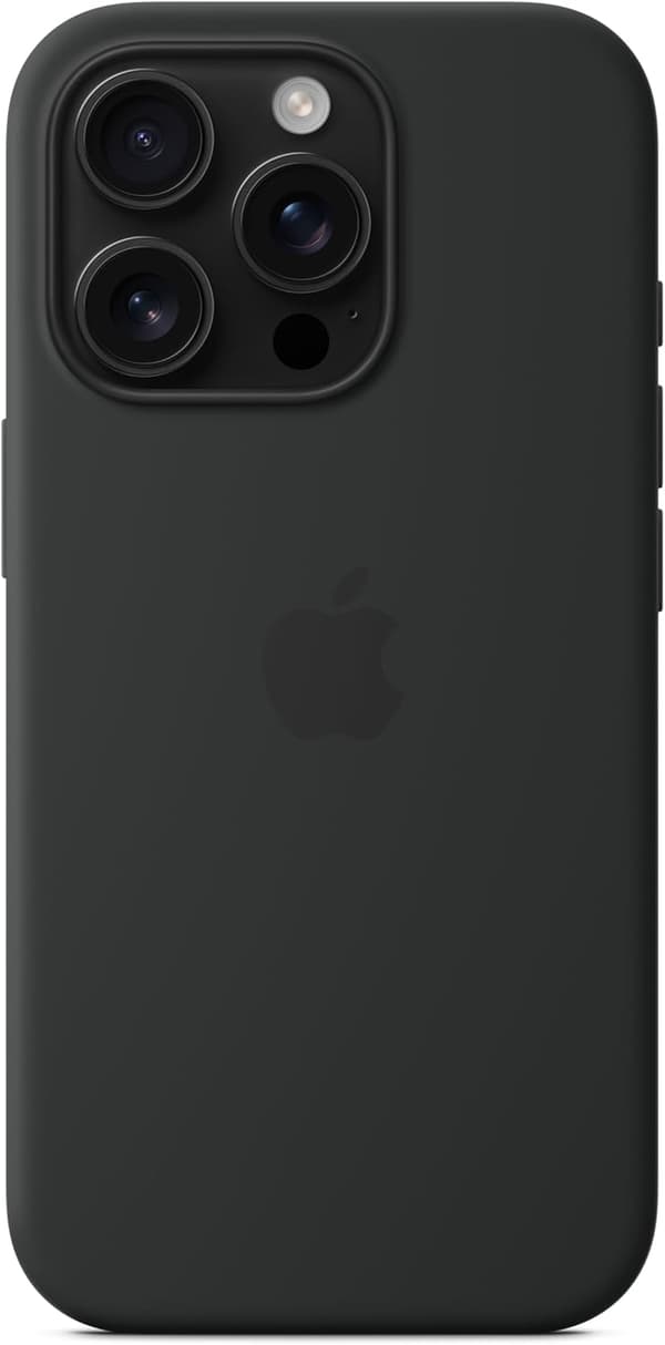 Apple silikonecover med MagSafe til iPhone 16 Pro - Sort