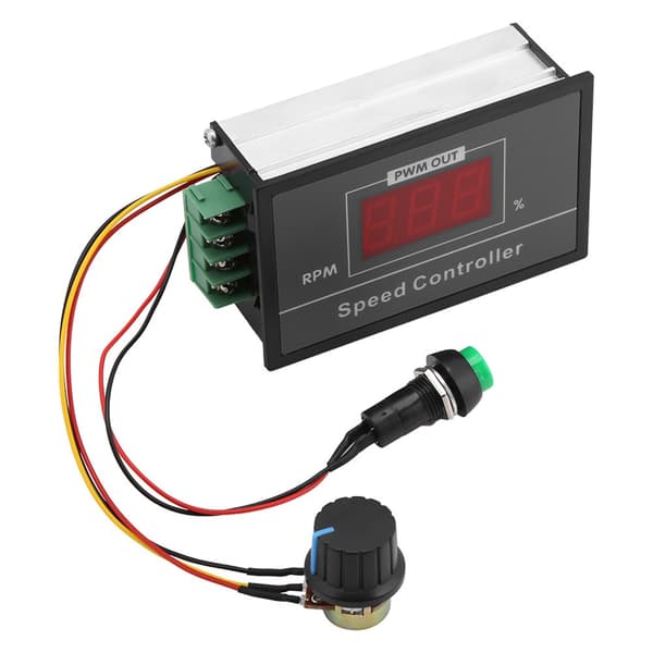 PWM DC Motor Hastighedsregulator – 6-60 V, 30 A, Start/Stop-kontakt