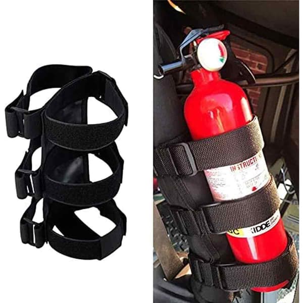 Adjustable Strap for Fire Protection Equipment, Fire Extinguisher Holder Secure Mounting for Car SUV Truck UTV, Easy Installation Durable Band for Home