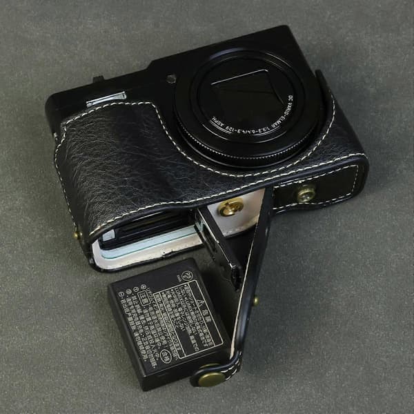 For Panasonic Lumix DMC-ZS99 DMC-TZ99 Camera Case Buffalo Texture PU Leather Protective Cover with S