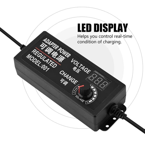Adjustable Power Adapter 9-24V 3A - AC/DC Supply, Anti-interference