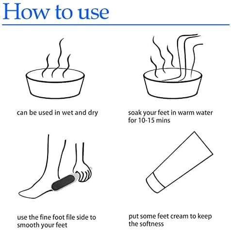 Double-sided Callus Remover, Ergonomic Handle for Secure Grip and Easy Application, Detachable Blade for Cleaning and Replacement, Stainless Steel Blade