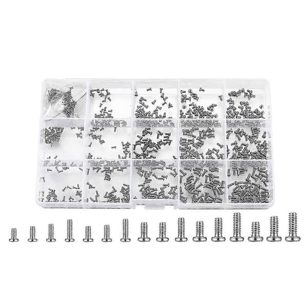 800 Pcs Small Screws for Electronics, Tiny Mini Pan Head Machine Screw Kit for Glasses Watches C