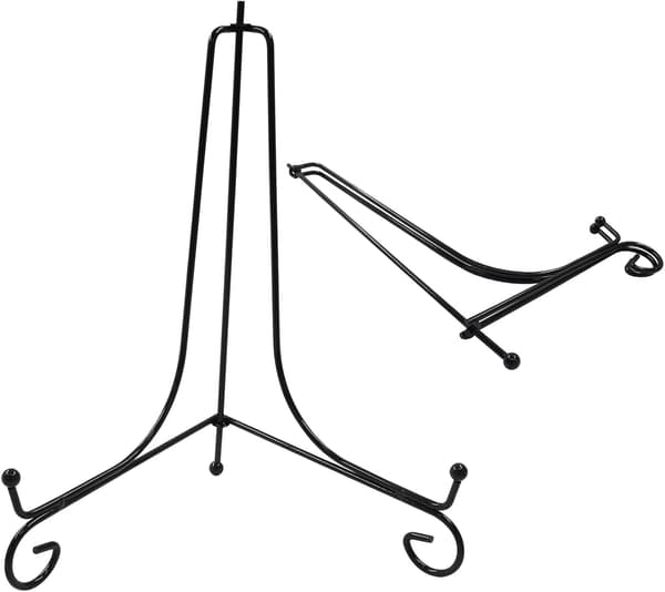 2-pak tallerkenstativ til udstilling 10 tommer 2-pak sort 10 tommer vareform item_shape