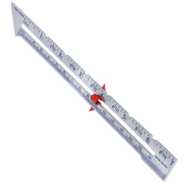 Sewing Machine Gauge Ruler for Measuring and Adjusting, Adjustable Slider with Precision Markings for Accurate Button Spacing, Multifunctional Fabric Gauge Seam