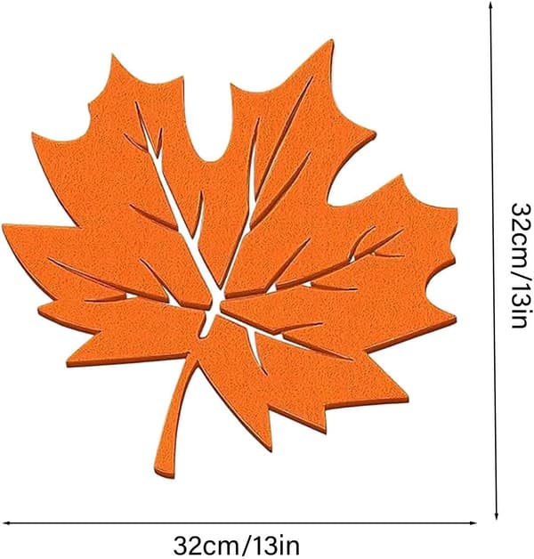 Felt Coasters, 6-Piece Absorbent Fabric Table Protector Cup Mat Durable Portable Style, for Home, Dorm, Office, Apartment, Kitchen, Dining Maple Leaf Model
