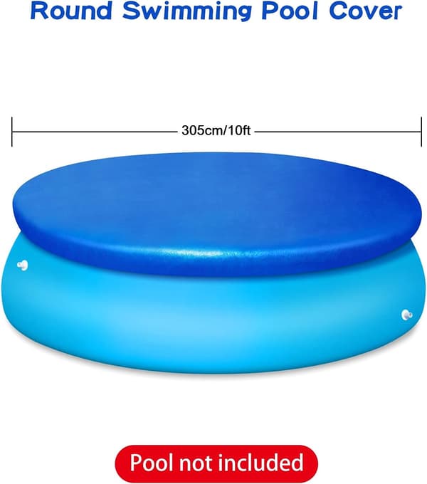 Runt poolskydd 10 fot, runt uppblåsbart poolskydd mot damm