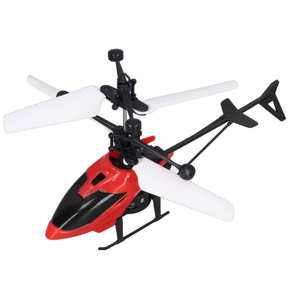 Mini RC Helicopter Stable Rotational Speed Reinforced Light Resistant Induction Toy Red