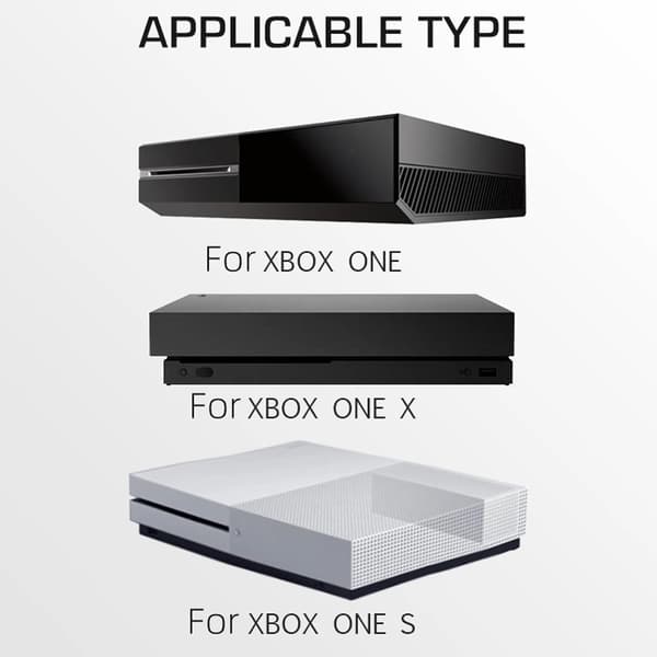 4pcs Game Console Horizontal Version Height Increase Bracket Non-slip Durable Accessory for Xbox One S X Black