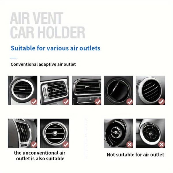 360° Roterbar Telefonholder til Ventil - Holdbart ABS-materiale, Elektronisk Tilbehør [DB] Dark Blue