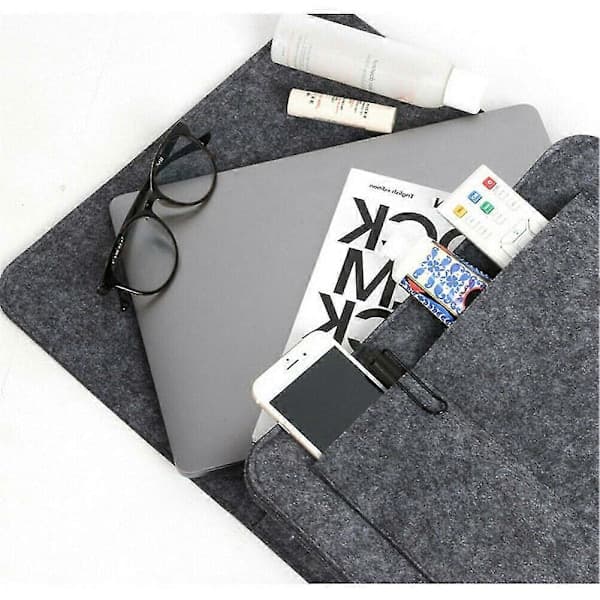 Felt Bedside Caddy with Pockets Bed Sofa Desk Hanging Storage Organizer for Phone Magazines Dark Gray