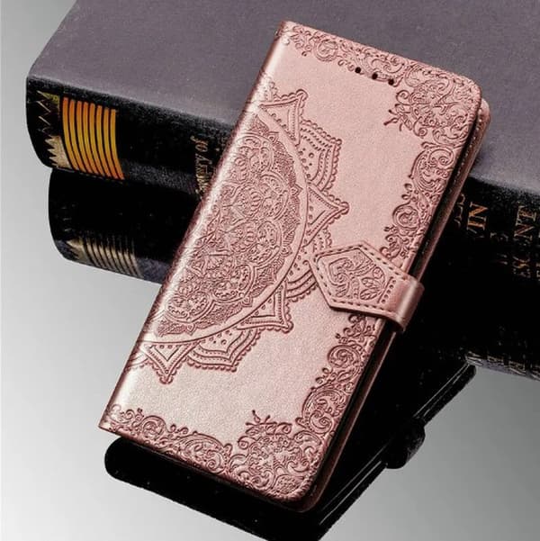 Etui med kortholder - Boketui - Passer til Samsung Galaxy A51 - Mandala - Rosa