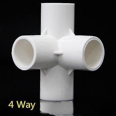 PVC-rørfittings 3 4 5 6-vejs slangesplitter 20-50 mm havevandingsrørforbinderadapter DIY hyldeforbindelse 20 mm 20 mm 20 mm 4-vejs