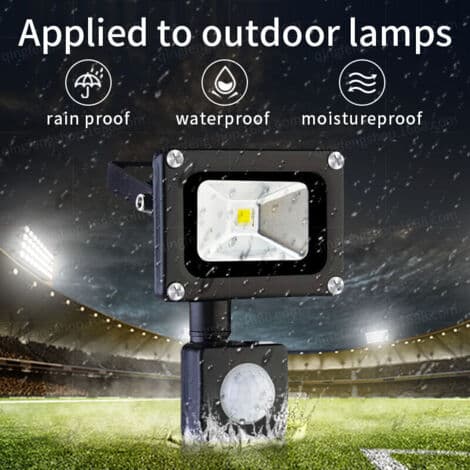 Motion Sensor, Outdoor Infrared PIR Human Body Detector, Wall-Mounted Alarm System, Black, 110V-240V[DB] Black